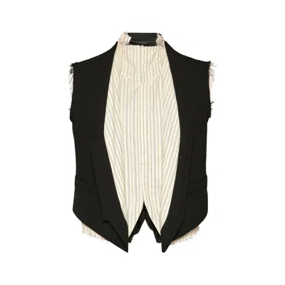 Maison Margiela Anonymity Of The Lining Waistcoat Man Black In Black