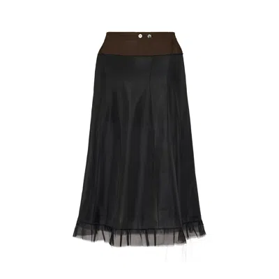 Maison Margiela Anonymity Of The Lining Skirt Woman Anthracite Melange