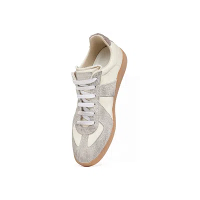Maison Margiela Sneakers In Beige With Front Lace-up Fastening