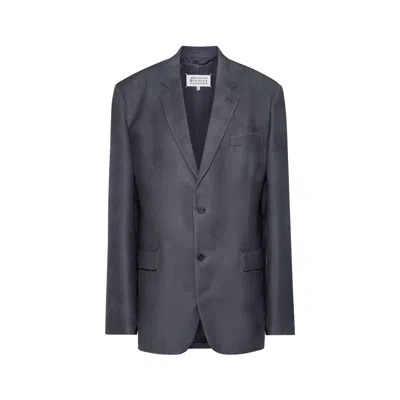 Maison Margiela Mohair Wool Suit Jacket Woman Dark Avion