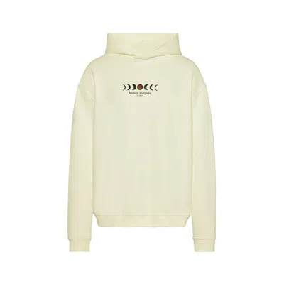 Maison Margiela Year Of The Snake Hooded Sweatshirt Man White In Neutral