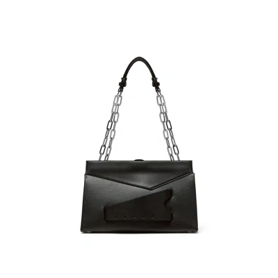 Maison Margiela Snatched Shoulder Clutch Bag Medium Unisex Black