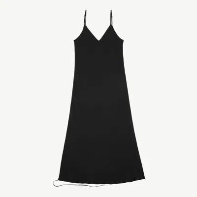 Mm6 Maison Margiela Silk Dress In Black