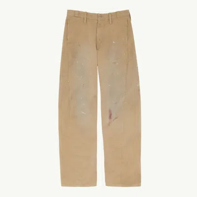 Mm6 Maison Margiela Tailored Painter Trousers In Brown