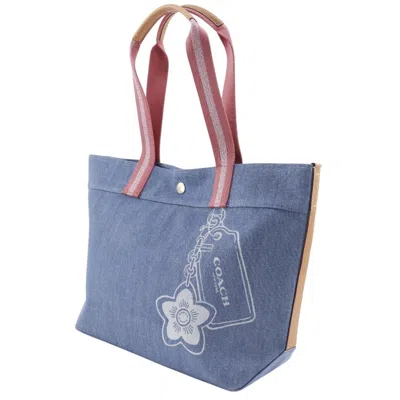 Pre-owned Coach Blue Denim Tote Bag ()