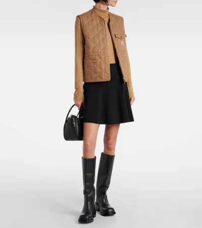 Moncler Wool And Cashmere Turtleneck Sweater In Brown