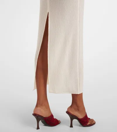 Magda Butrym Floral-appliqué Crêpe Midi Dress