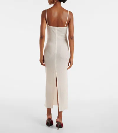 Magda Butrym Floral-appliqué Crêpe Midi Dress
