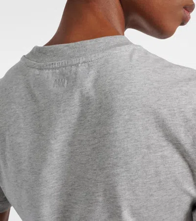 Ami Alexandre Mattiussi Ami Paris Ami Paris De Coeur Cotton T-shirt In Gray