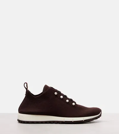 Jimmy Choo Veles Embellished Cashmere Sneakers