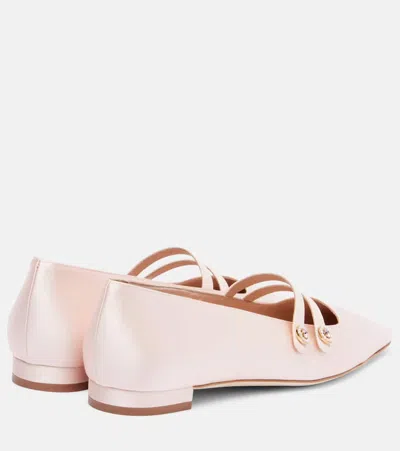 Manolo Blahnik Polmana Satin Mary Jane Flats