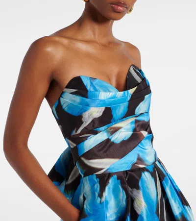 Rebecca Vallance Ingrid Strapless Midi Dress In Multi