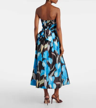 Rebecca Vallance Ingrid Strapless Midi Dress In Multi