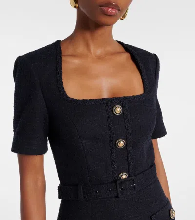 Rebecca Vallance Jonie Belted Pleated Midi Dress In Blue