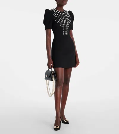 Rebecca Vallance Pearly Embellished Minidress