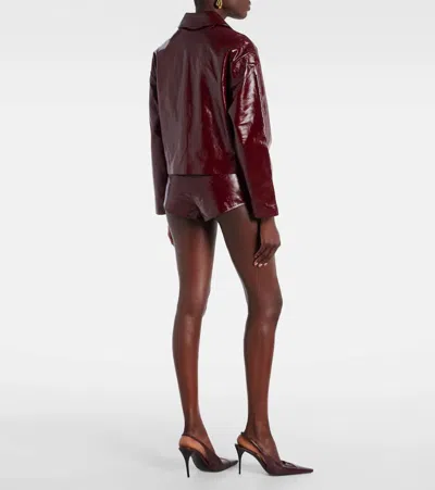 Self-portrait Leather Cropped Jacket