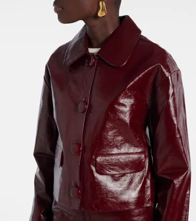 Self-portrait Leather Cropped Jacket