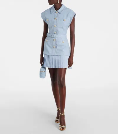 Rebecca Vallance Jonie Belted Pleated Minidress