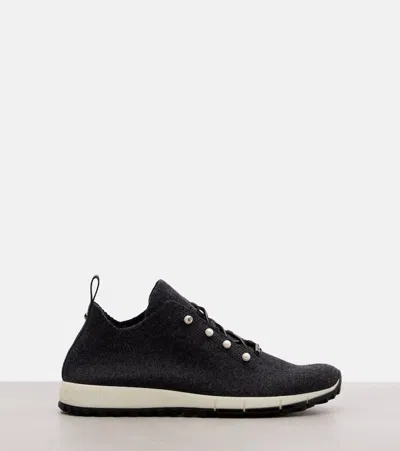 Jimmy Choo Veles Embellished Cashmere Sneakers