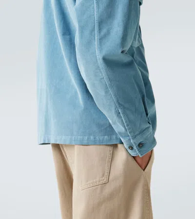 C.p. Company Cotton-blend Corduroy Overshirt In Blue