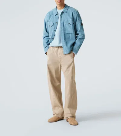 C.p. Company Cotton-blend Corduroy Overshirt In Blue
