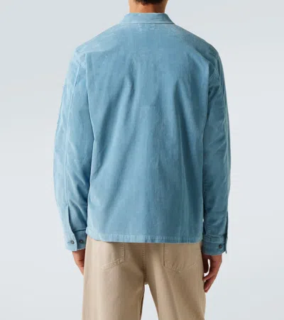 C.p. Company Cotton-blend Corduroy Overshirt In Blue