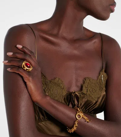 Saint Laurent Trilogy Embellished Ring