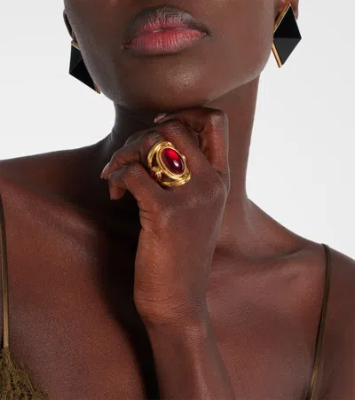 Saint Laurent Trilogy Embellished Ring