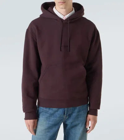 Saint Laurent Logo-embroidered Cotton-jersey Hoodie