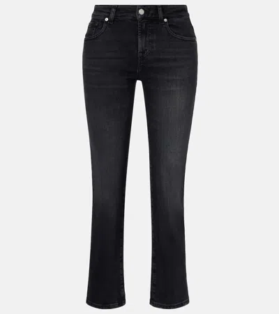 7 For All Mankind Calie Straight Cropped Mid-rise Straight Jeans