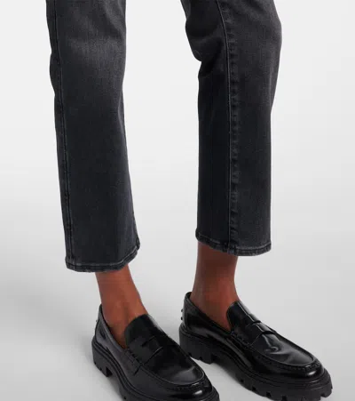 7 For All Mankind Calie Straight Cropped Mid-rise Straight Jeans