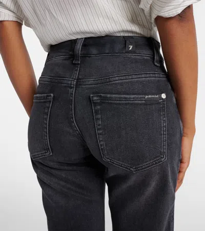 7 For All Mankind Calie Straight Cropped Mid-rise Straight Jeans
