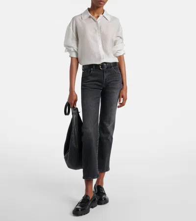 7 For All Mankind Calie Straight Cropped Mid-rise Straight Jeans