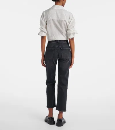 7 For All Mankind Calie Straight Cropped Mid-rise Straight Jeans