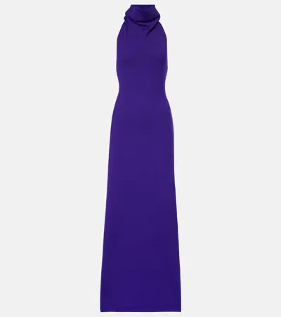 Tom Ford Halterneck Cashmere-blend Gown