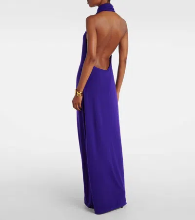 Tom Ford Halterneck Cashmere-blend Gown