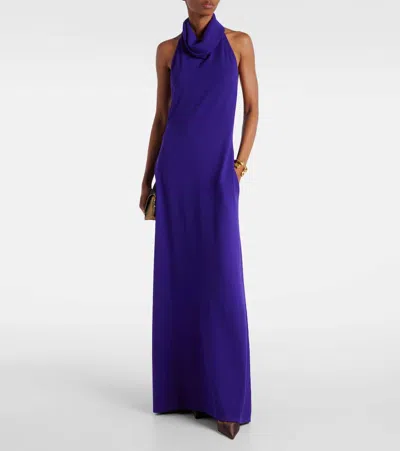 Tom Ford Halterneck Cashmere-blend Gown