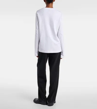Ami Alexandre Mattiussi Ami De Caur Cotton Jersey Sweatshirt In White