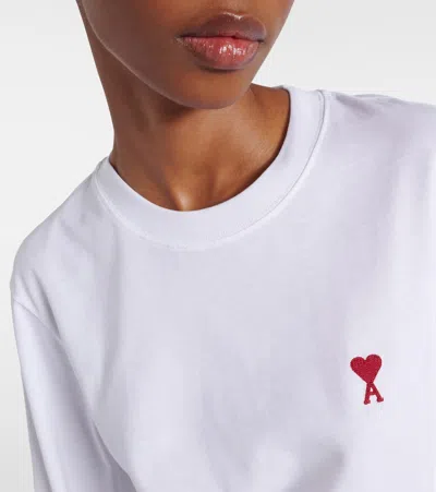 Ami Alexandre Mattiussi Ami De Caur Cotton Jersey Sweatshirt In White