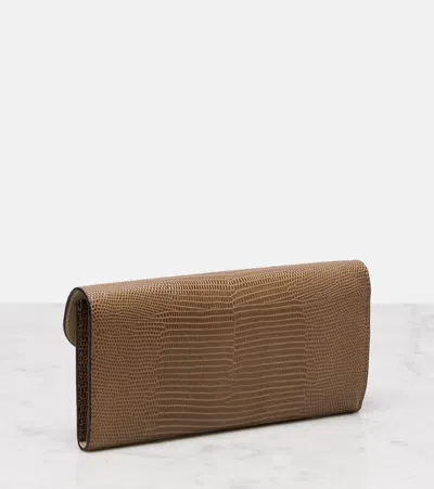 Totême T-lock Embossed Leather Wallet