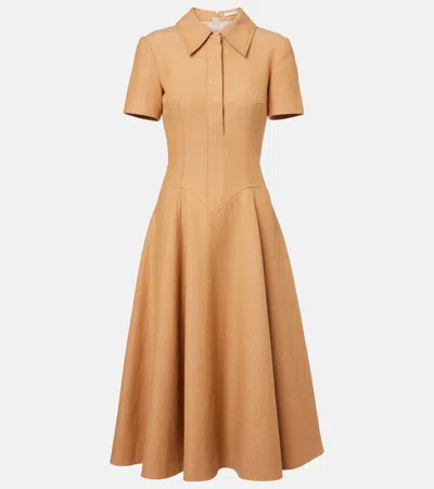 Emilia Wickstead Jody Cotton And Linen Blend Dress