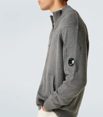 C.p. Company Wool-blend Jacket In Gray