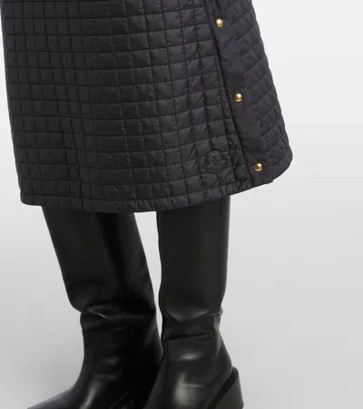 Moncler Press-stud Quilted Midi Skirt
