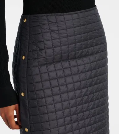Moncler Press-stud Quilted Midi Skirt