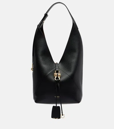 Ferragamo Hobo Medium Bag With Gancino Locker Shoulder Bags Black
