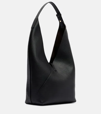 Ferragamo Hobo Medium Bag With Gancino Locker Shoulder Bags Black