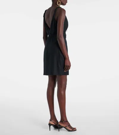 Farm Rio Floral-appliqué Linen-blend Minidress