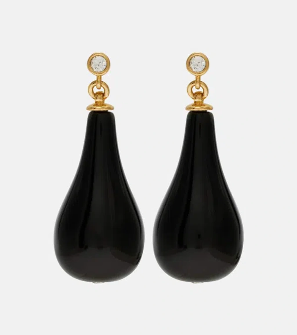 Totême Toteme Onyx Drop Earrings In Black | ModeSens