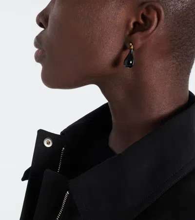 【TOTEME】オニキスドロップ ブラック/ゴールド Onyx drops black/gold – TOTEME