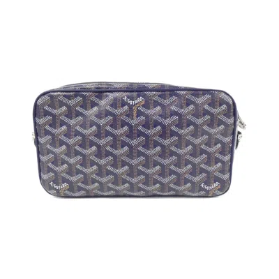 Pre-owned Goyard Blue Navy Coated Canvas Shoulder Bag ()